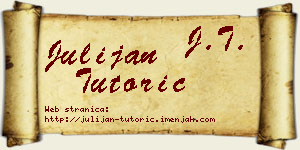 Julijan Tutorić vizit kartica